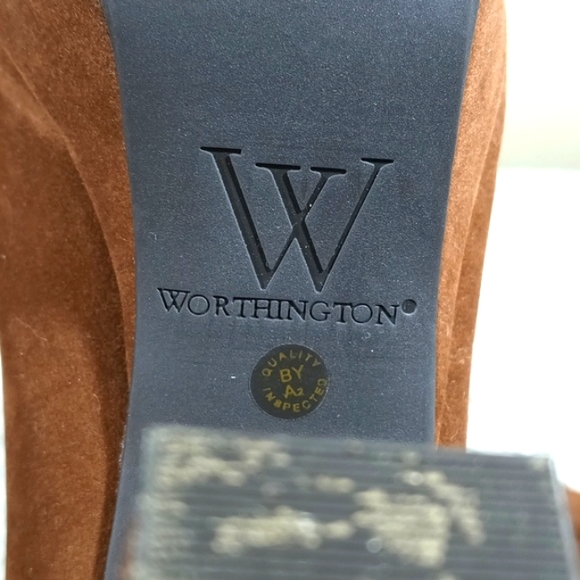 Worthington Brown Suede Women Ankle Boots Size 7 M - Picture 14 of 17